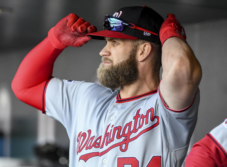 Bryce Harper (Photo by Jonathan Newton / The Washington Post via Getty Images)