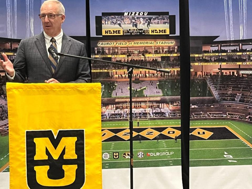 SEC commissioner Greg Sankey spoke at the University of Missouri Board of Curators meeting in Kansas City on Thursday. The board approved the $250 million Memorial Stadium Improvement project.