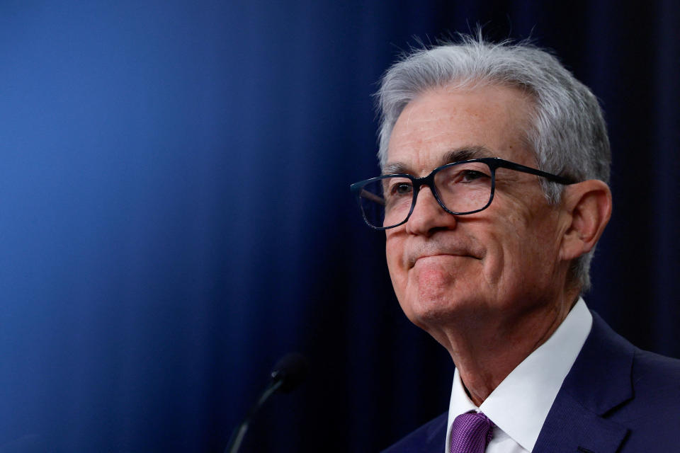 Federal Reserve Chair Jerome Powell holds a press conference following the release of the Fed's interest rate policy decision at the Federal Reserve in Washington, U.S., January 31, 2024. REUTERS/Evelyn Hockstein/File Photo