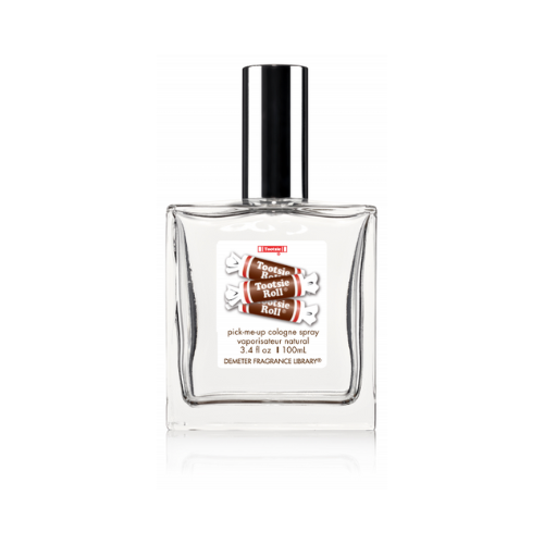 bottle of Demeter tootsie roll fragrance against white background