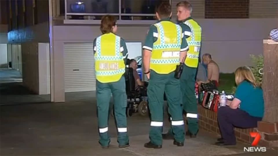 Units at the block where Mr Hurford lived were briefly evacuated. Photo: 7 News