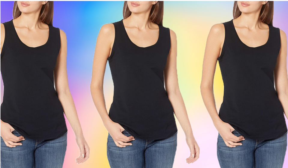 A basic black tank is a wardrobe staple. (Photo: Amazon)