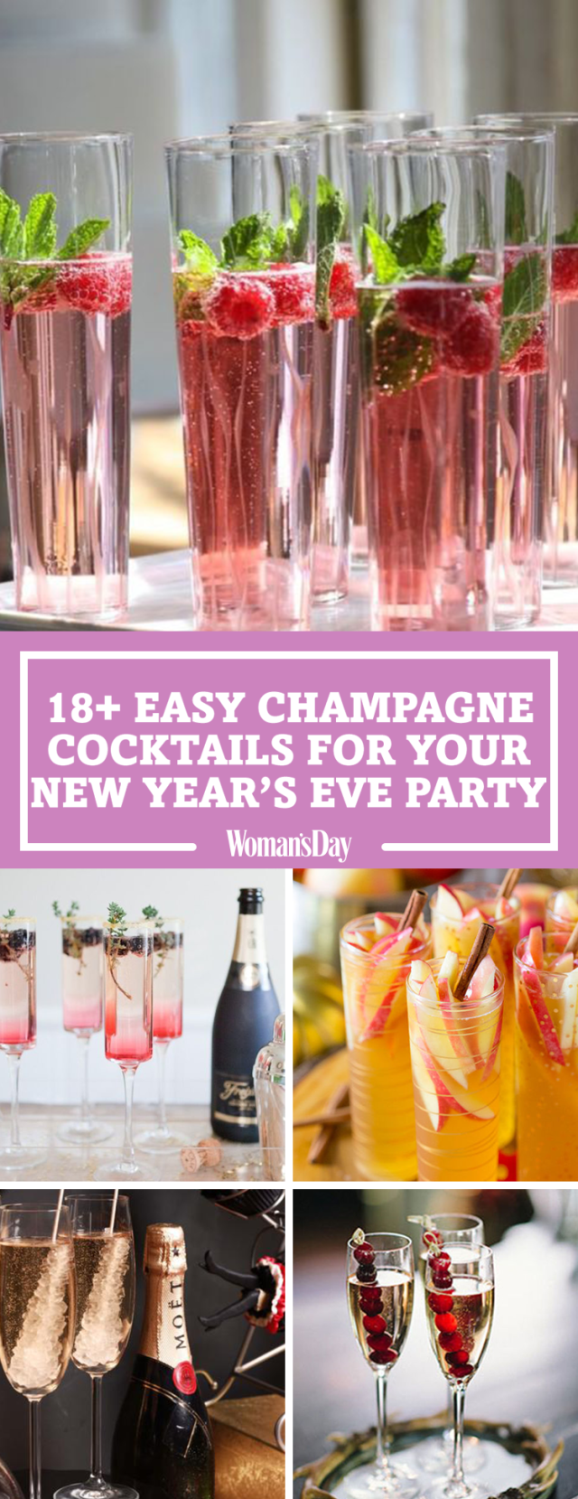 <p>Save these easy Champagne cocktail recipes for later! Don't forget to <a rel="nofollow noopener" href="https://www.pinterest.com/womansday/" target="_blank" data-ylk="slk:follow Woman's Day on Pinterest;elm:context_link;itc:0;sec:content-canvas" class="link ">follow Woman's Day on Pinterest</a> for more great recipes.</p>