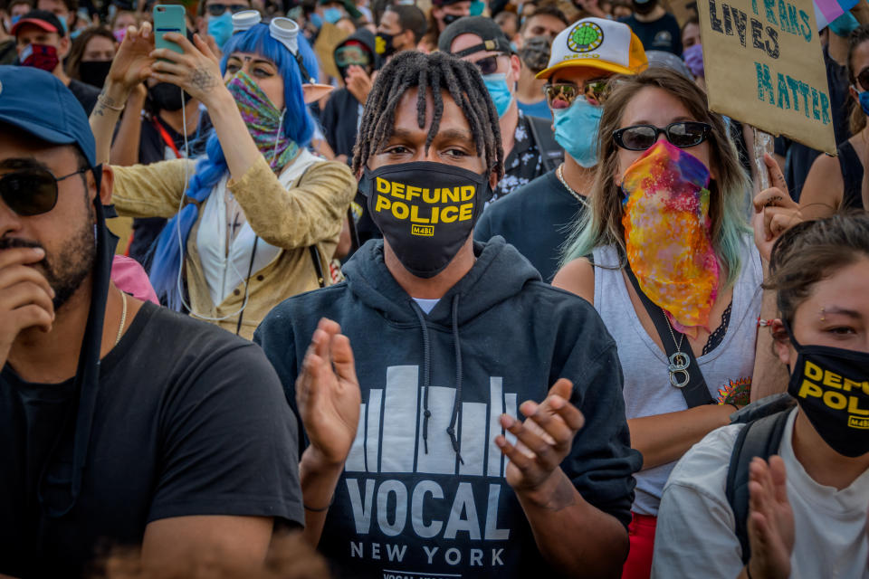 Anti-police brutality protesters