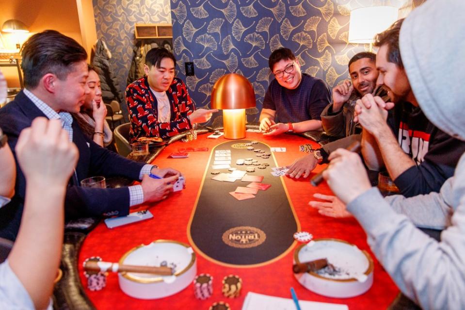 Cards are in air and chips are on the table at Tony Park’s private club. Brian Zak/NY Post