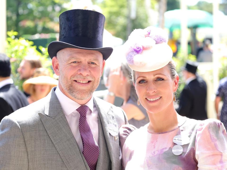 Mike and Zara Tindall attend Ascot 2022 (Getty)