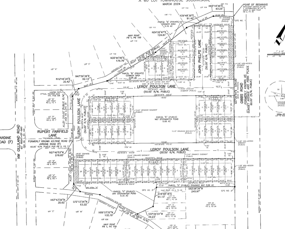 Approved set of site plans for the development of the Pless Landing subdivision project, approved by Escambia County's Development Review Committee on April 3.