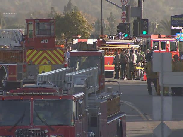 PHOTO: More than 20 recruits with the Los Angeles County Sheriff's Office were injured after being struck by a car while on a run in Whittier, Calif. early Wednesday, Nov. 16, 2022, the sheriff's office said. (KABC)