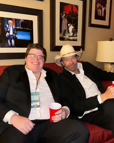 <p>Haley Covel Instagram</p> Toby Keith and Stelen Covel at the People's Choice Country Awards in 2023.