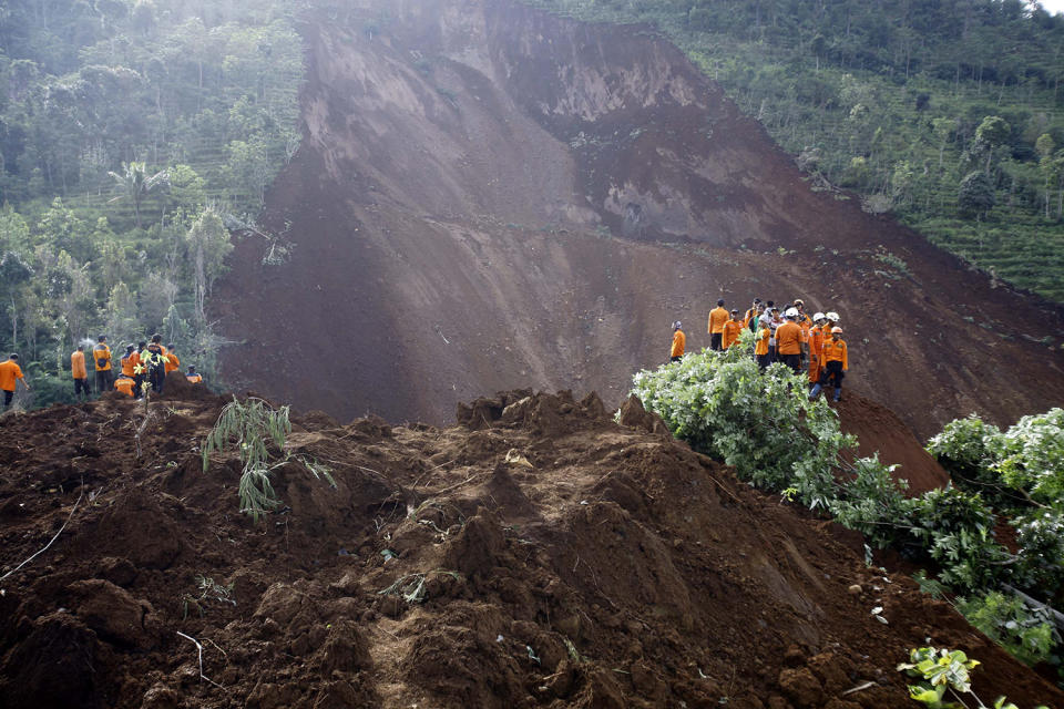 Search for missing in East Java landslide