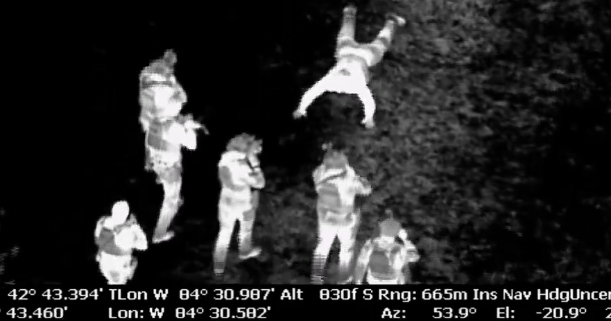 Video shows arrest of double homicide suspect in Lansing. (Video still: Michigan State Police)