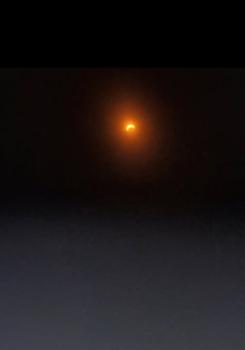 Eclipse seen from Haysville (Courtesy: Noah Hutsell)