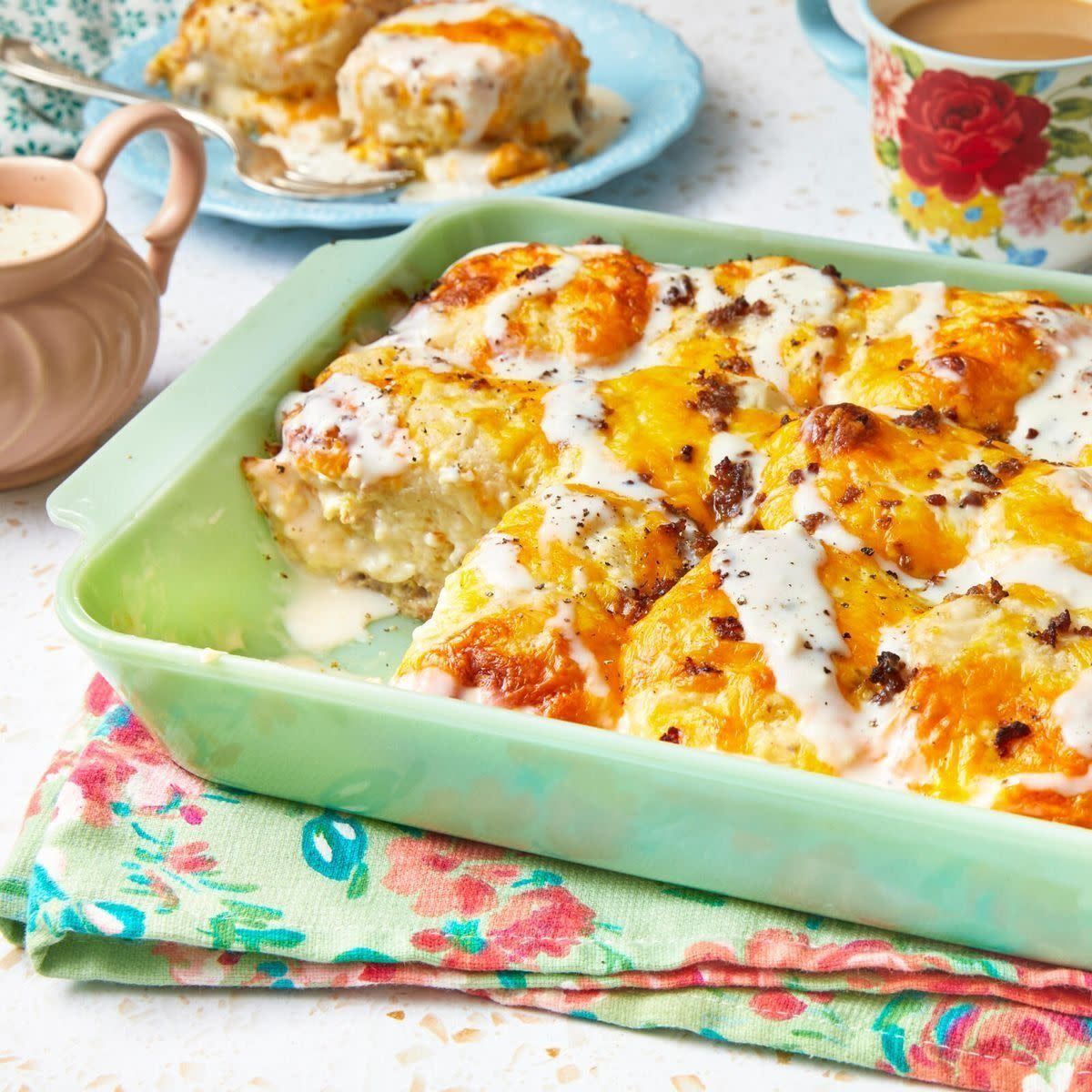 mothers day brunch biscuits and gravy casserole