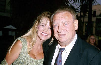 Rodney Dangerfield and his wife at the Santa Monica premiere of Artisan's My 5 Wives