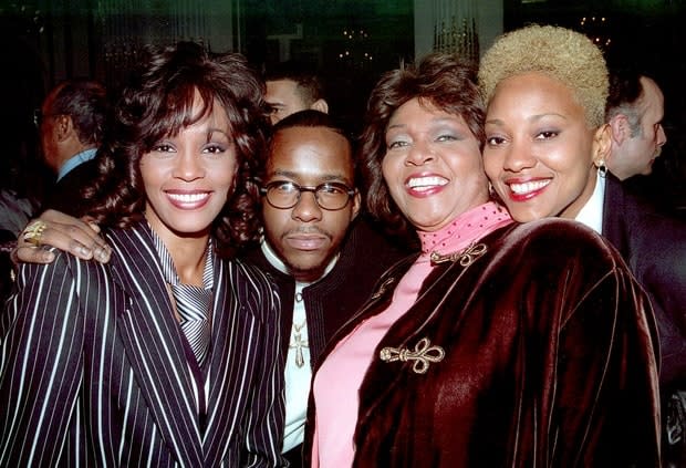 Whitney Houston Bobby Brown and Robyn Crawford in happier days in New York City RTNBaker / MediaPunch/IPX