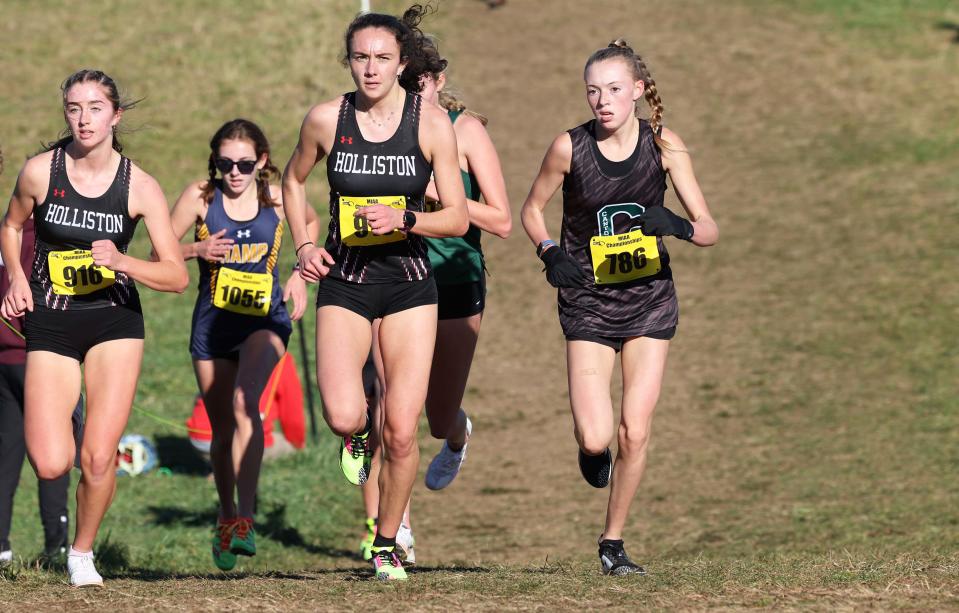 Canton's Lauren Raffetto during the Div. 2 cross country state meet in Wrentham on Saturday, Nov. 11, 2023.