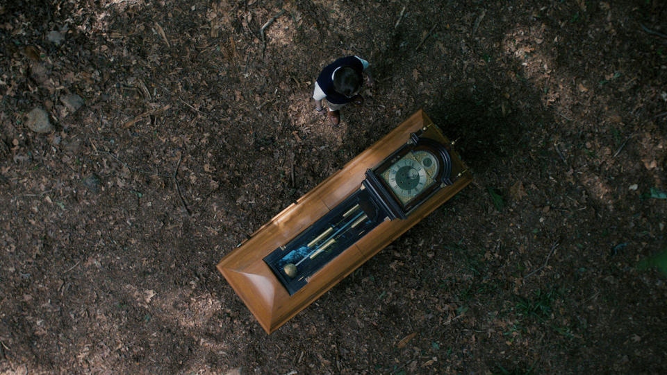 The clock that haunts the teen victims of Hawkins was inspired by a house grandfather clock that Vecna encountered when he was a boy, then named Henry Creel, and realized he was in touch with the supernatural. - Credit: Courtesy of Netflix