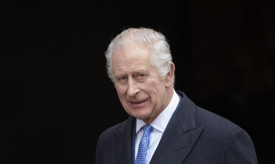 King Charles is hoping to act as a “peacemaker” between Prince Harry and Prince William during the Duke of Sussex’s rumored upcoming trip to London. UK Press via Getty Images