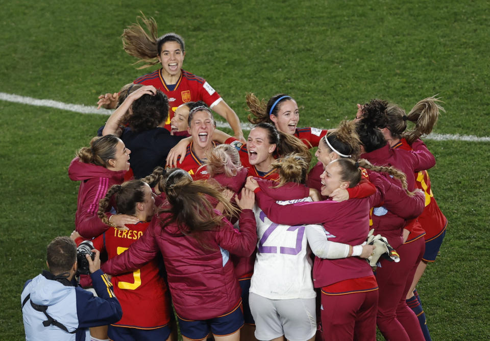 Spain has never been to the Women's World Cup finals. (REUTERS/Amanda Perobelli)