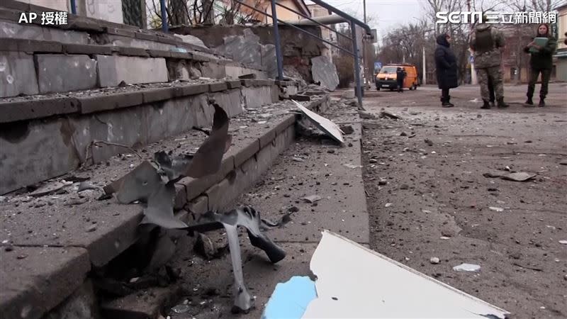 俄軍入侵烏克蘭，多個城市陷入戰火。（圖／AP授權）