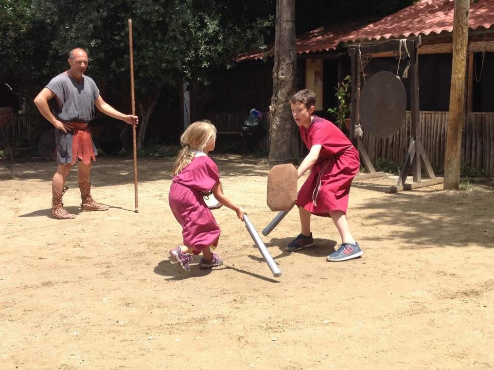 Colleen Mariotti kids in Italy