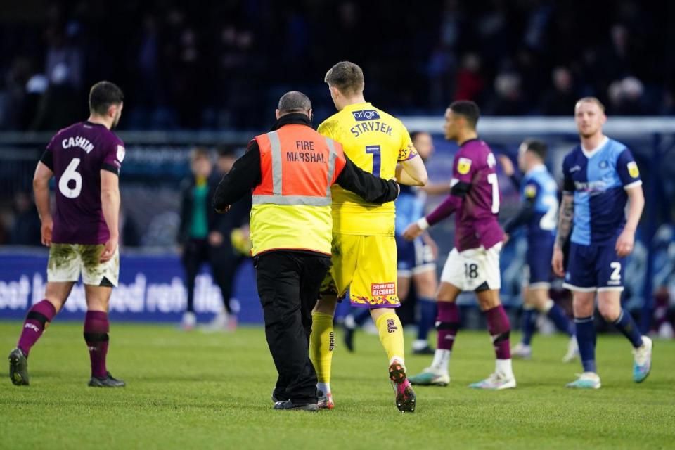 Max Stryjek has played 82 times for Wycombe since his move from Livingston in the summer of 2022 <i>(Image: PA)</i>