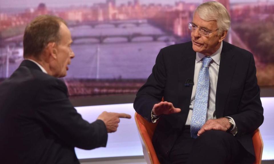 John Major on the Andrew Marr Show