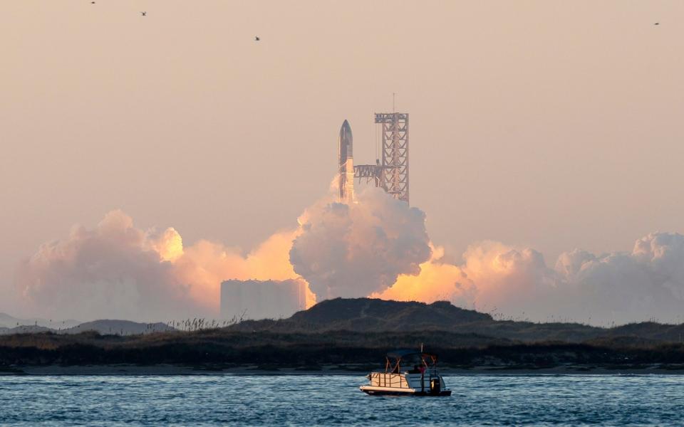 Musk is one of the extraordinarily impactful entrepreneurs that the US economy has given birth to. Pictured: Second launch of SpaceX's Starship