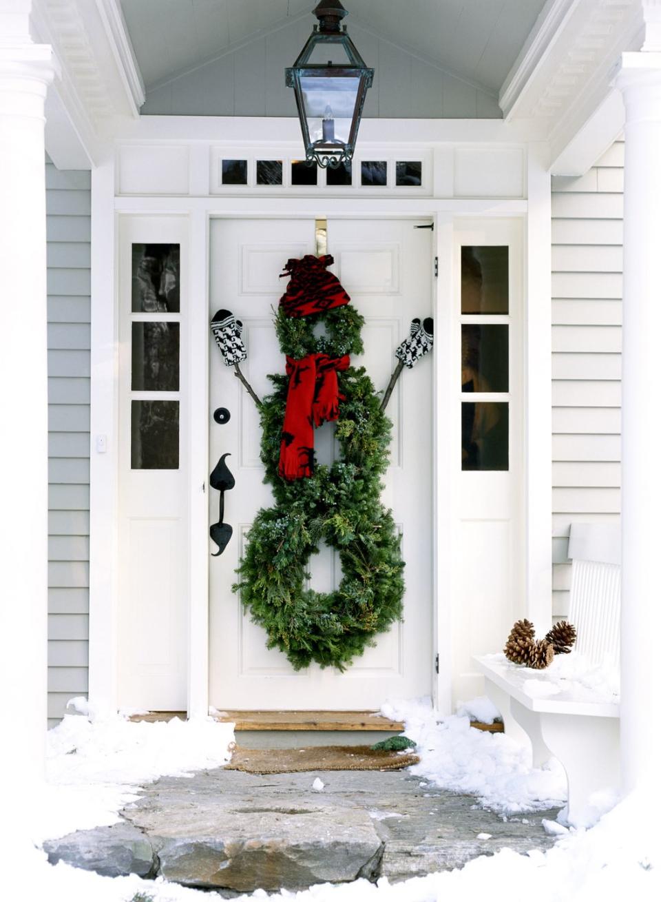 37) DIY a Snowman Wreath