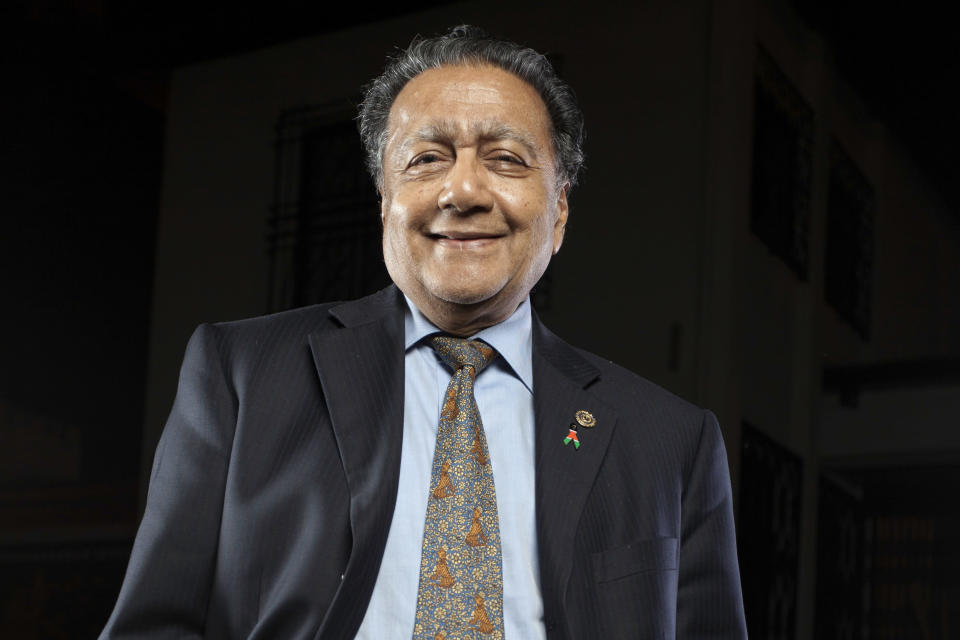 This undated photo courtesy of the Carnegie Medal of Philanthropy shows Manu Chandaria. Chandaria will receive the Carnegie Medal of Philanthropy in 2022 for the work of his Chandaria Foundation in Africa, mostly in health and education infrastructure. (Courtesy of the Carnegie Medal of Philanthropy via AP)