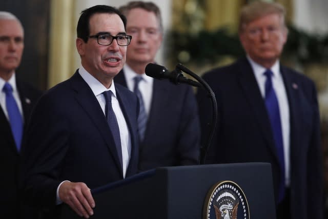 US treasury secretary Steven Mnuchin 