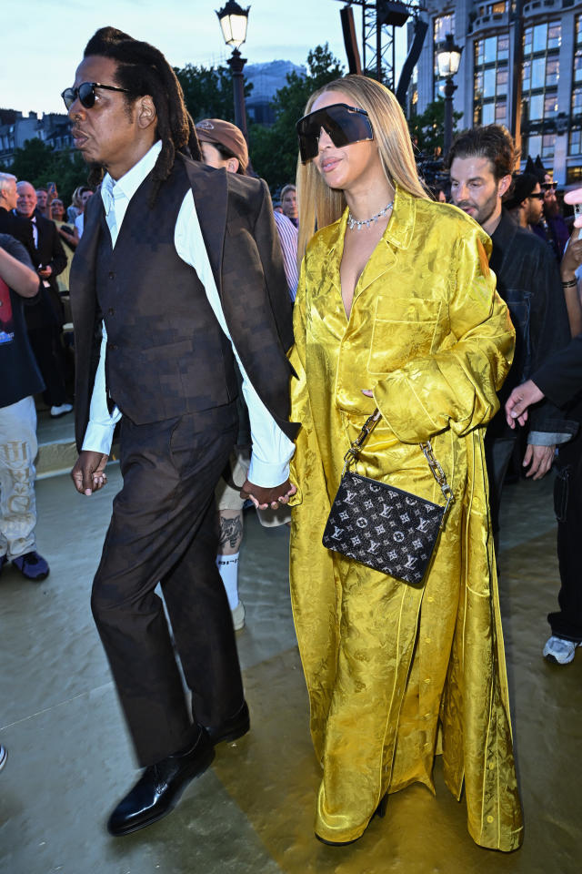 Zendaya , Beyonce ,Jay Z, Rihanna ,Asap, Kim Kardashian , Jared Leto  Supports Pharrell' @ Louis Vuitton Spring 2024 Mens Show