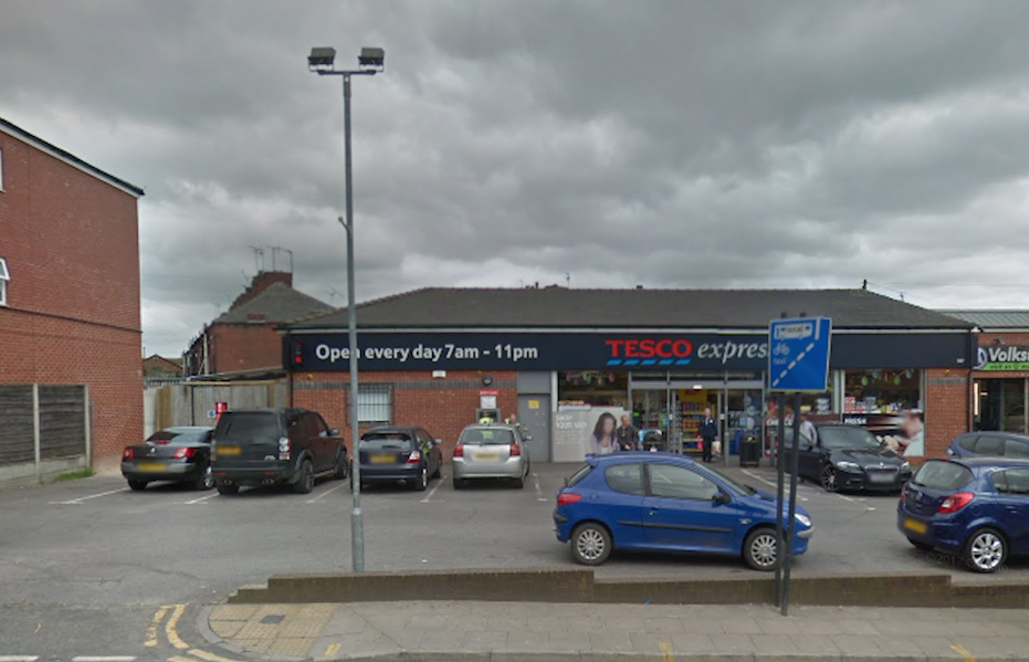 The Tesco Express in Oldham where the incident happened (Picture: Google)