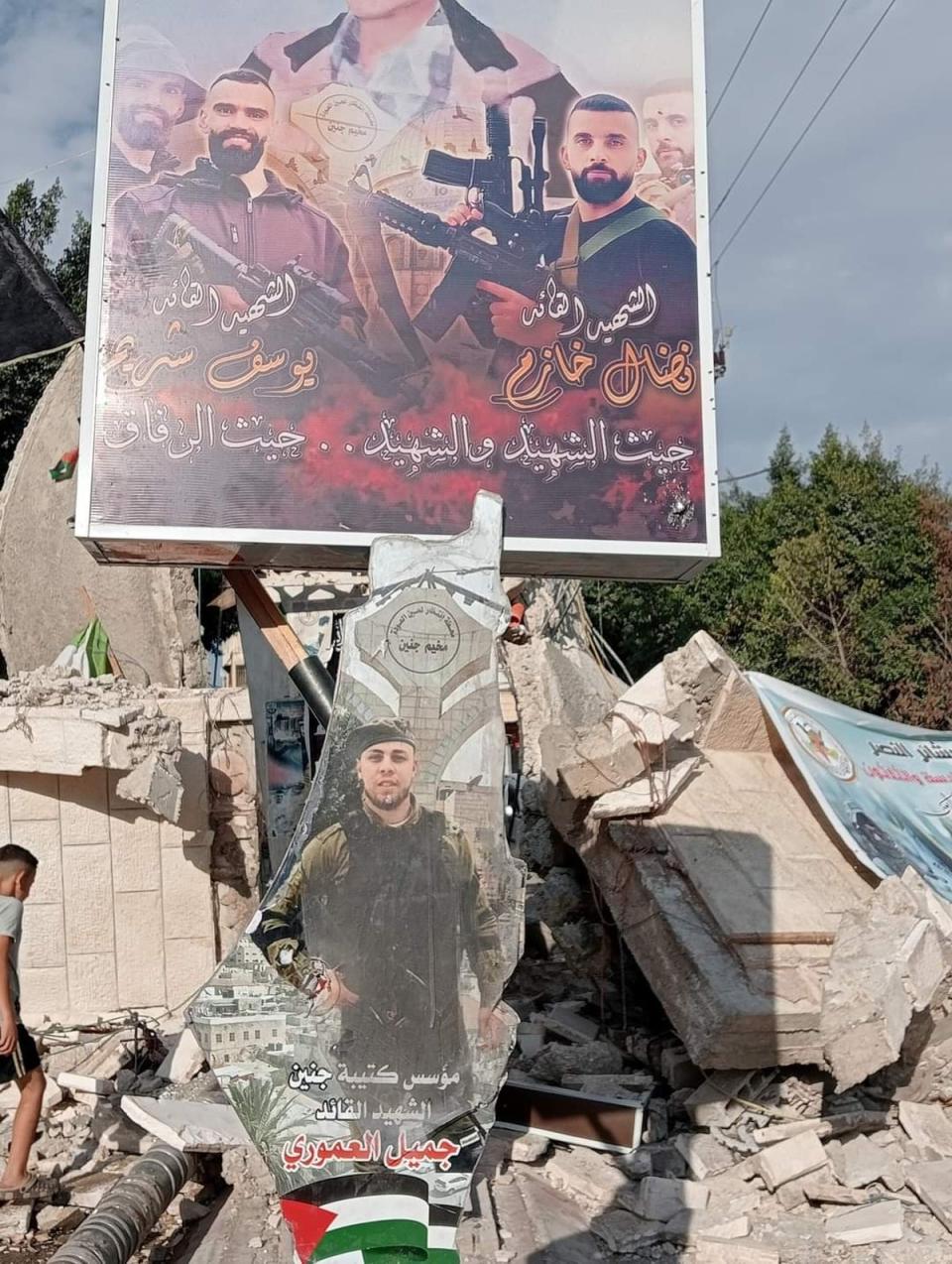 Jenin’s ‘Martyr’s Square’ was destroyed by Israeli soldiers during the recent conflict (Supplied)