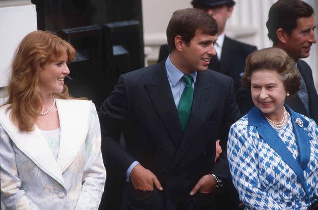 Tim Graham Photo Library/Getty Sarah Ferguson, Prince Andrew and Queen Elizabeth