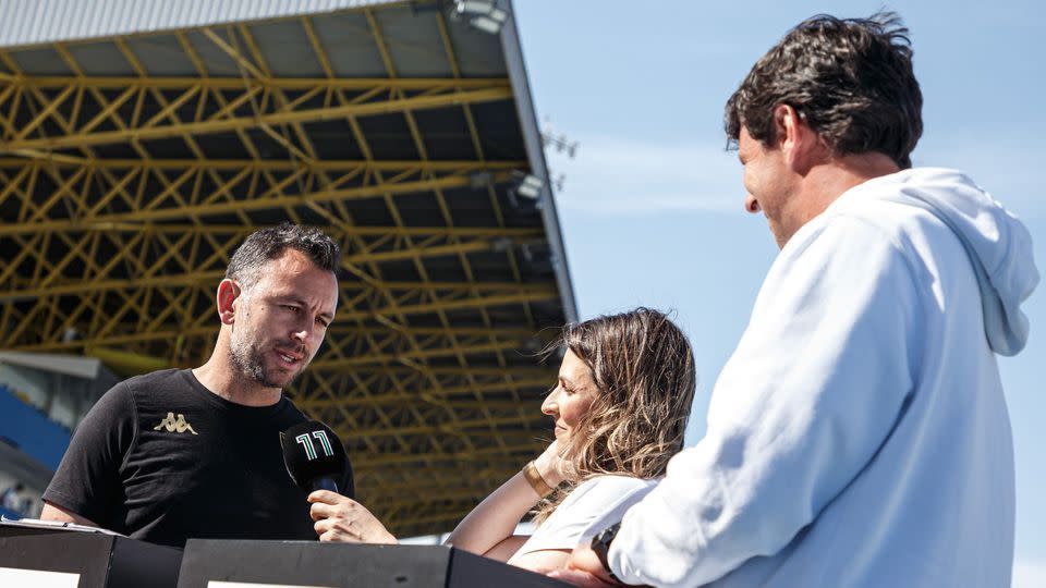 Filipe Coelho speaking to the media at Estoril.