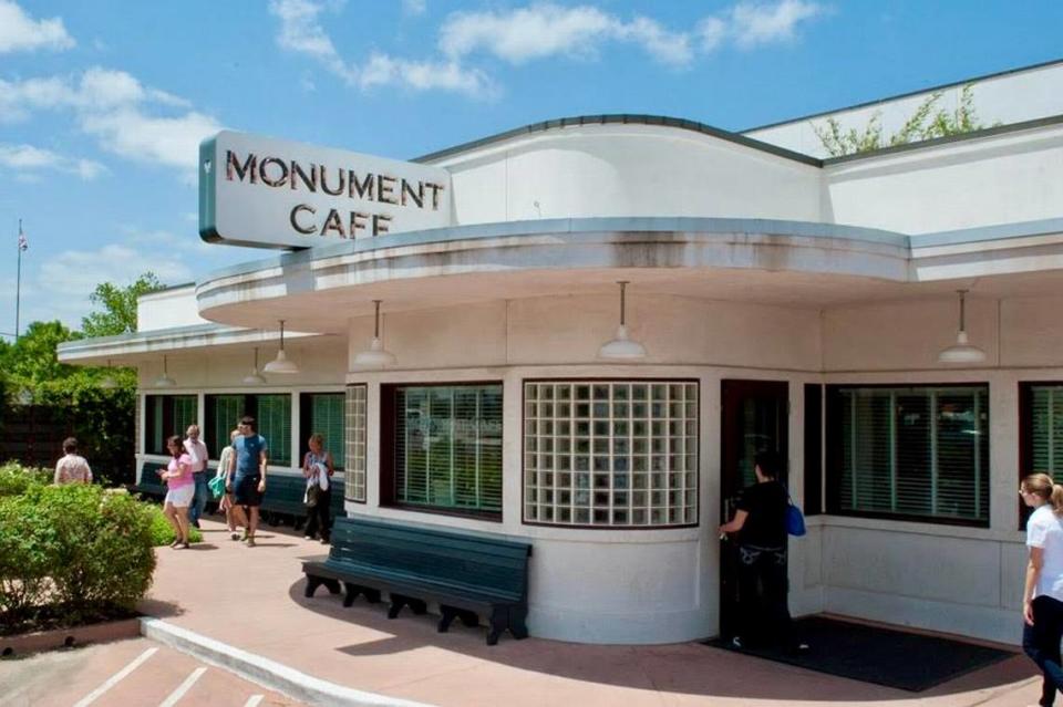 The Monument Cafe in Georgetown, an art deco downtown landmark.