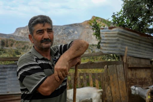 Herder Jamal says he will have to leave the mountain in northern Cyprus -- where his goats have grazed for years -- due to quarrying