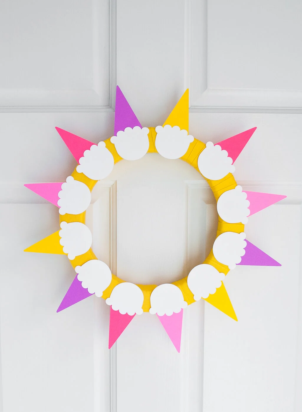 summer crafts ice cream wreath