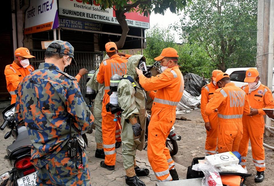 Area was sealed after several people collased due to gas leak in Ludhiana Punjab (REUTERS)