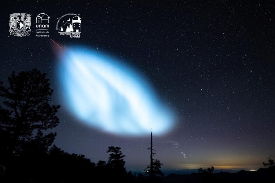 Así se vio el lanzamiento del cohete Falcon 9 desde la Sierra de San Pedro Mártir 