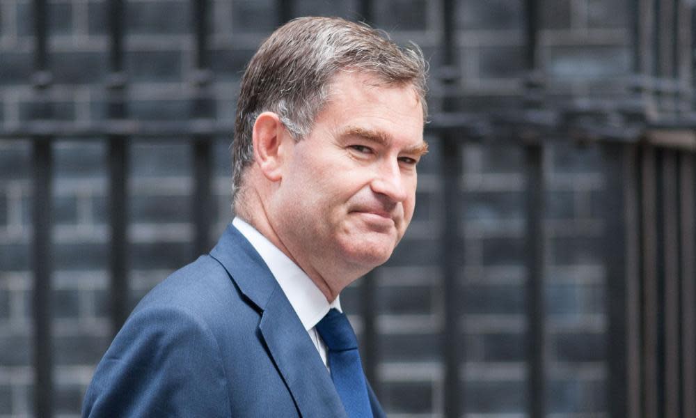 David Gauke, the work and pensions secretary, in Downing Street