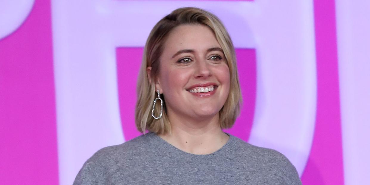 greta gerwig attends a press conference for barbie on july 03 in south korea
