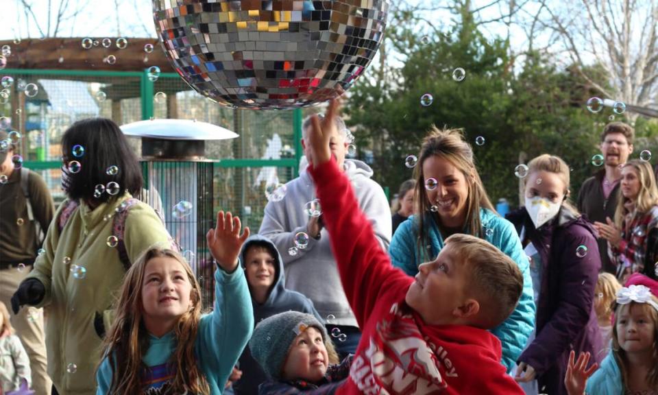 A Times Square-style ball drop, happening every hour on the hour, is just part of the festivities at the Hands On Children’s Museum’s Noon Year’s Eve.