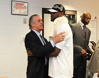 LeBron James' decision to join Pat Riley and the Heat last summer has paid off with his first trip to the NBA Finals since 2007. The Heat will face the Mavs