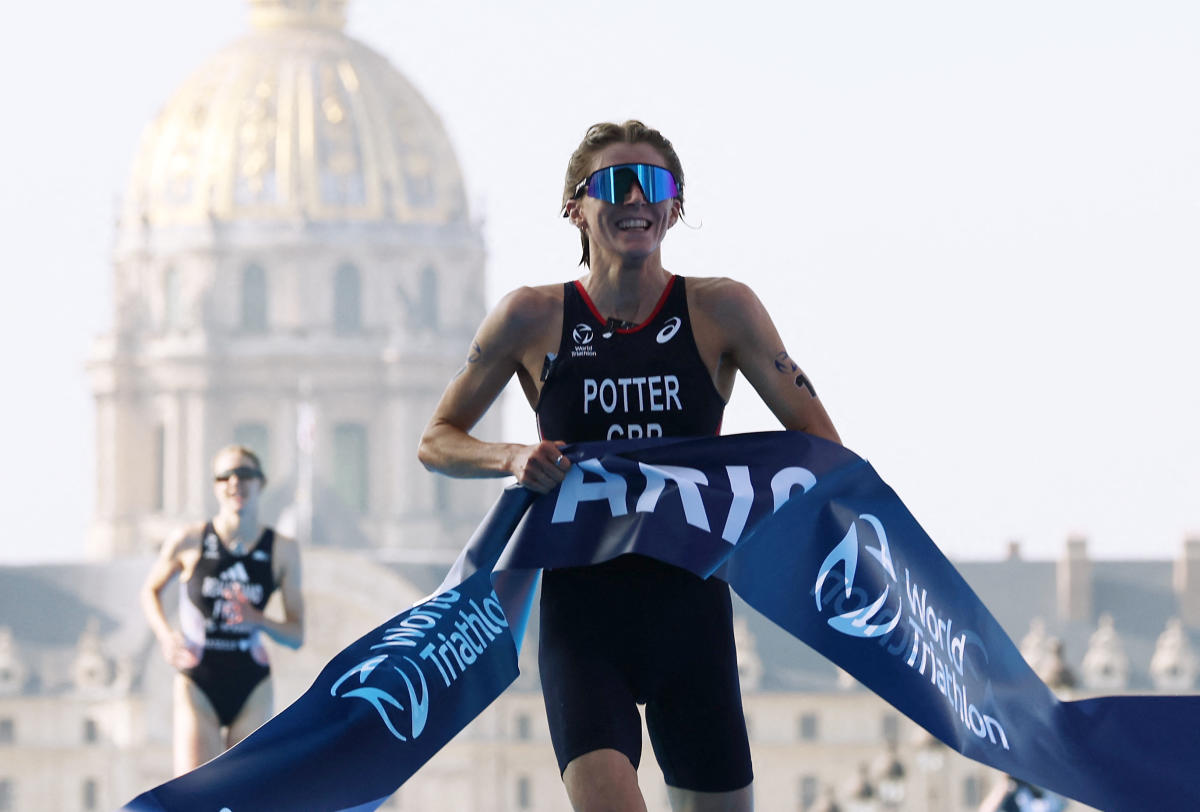 Silver in the British team’s mixed triathlon relay is downgraded to bronze