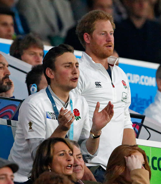 Charlie van Straubenzee and Prince Harry have been best mates since school. Picture: Getty Images