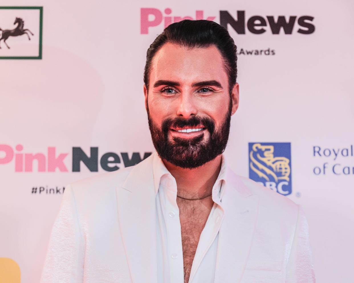 London, UK. 18th Oct, 2023. Rylan Clark, TV presenter. The Pink News Awards celebrates world-leading progressive thinking and queer culture across entertainment, politics, sport, and business.The Pink News Awards celebrates world-leading progressive thinking and queer culture across entertainment, politics, sport, and business. Credit: Imageplotter/Alamy Live News