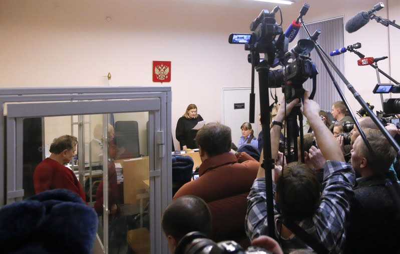 Russian historian Sokolov attends a court hearing in Saint Petersburg