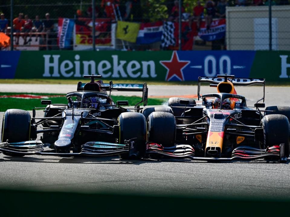 Lewis Hamilton and Max Verstappen’s exploits on the track could go behind a paywall  (AFP via Getty Images)